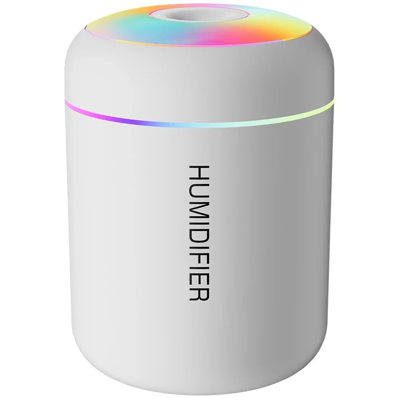 Mini USB Aroma Diffuser Humidifier with LED Lights WHITE