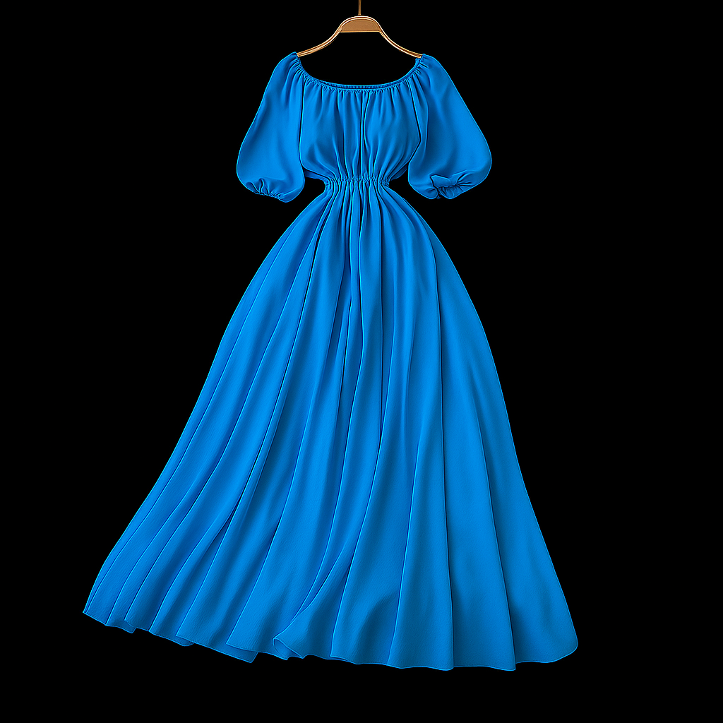 Women's Roman Slit Pleated Midi Dress