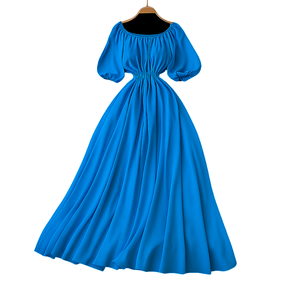 Women's Roman Slit Pleated Midi Dress