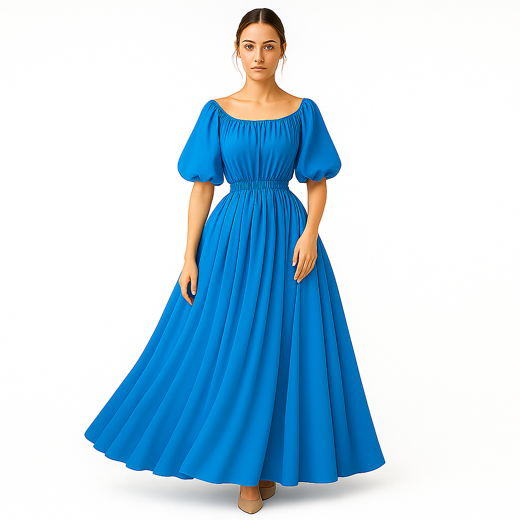 Women's Roman Slit Pleated Midi Dress