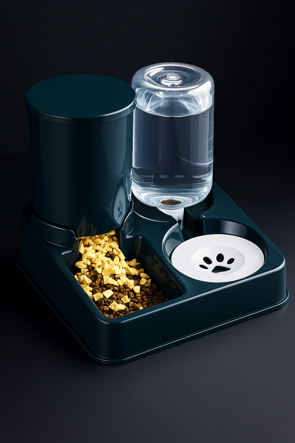 2-in-1 Tilted Automatic Pet Feeder and Water Dispenser