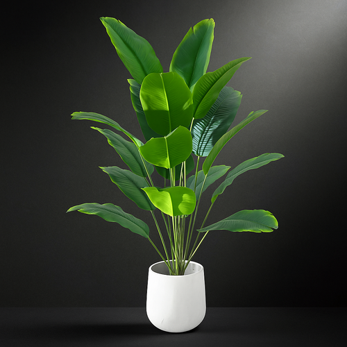 1pc Artificial Plants Large Tropical Palm Tree Fake Banana Plants Leaves Real Touch Plastic Monstera For Home Garden Party Decor