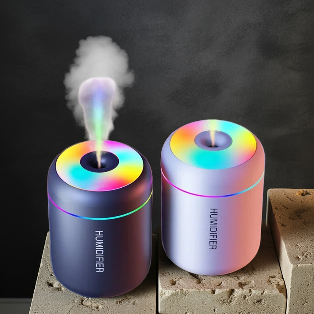 Mini USB Aroma Diffuser Humidifier with LED Lights