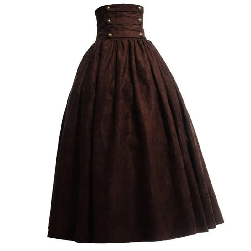 Renaissance Pleated Maxi Corset Skirt