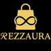 Rezzaura logo with a yellow handbag and infinity symbol on a white background