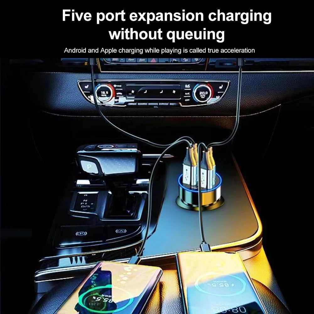 PD QC3.0 Car Charger with Digital Display for Vehicles
