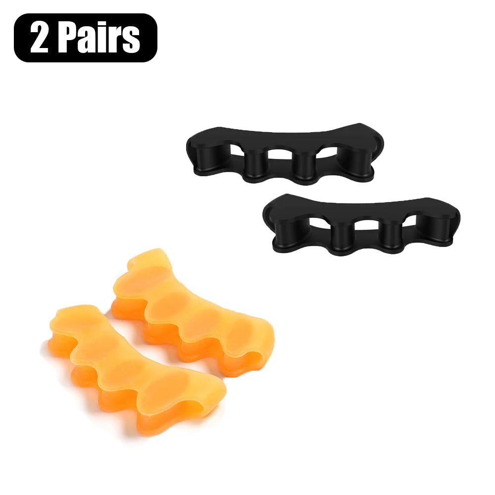 Toe Separators for Bunion and Plantar Fasciitis Relief 2 Pairs-F