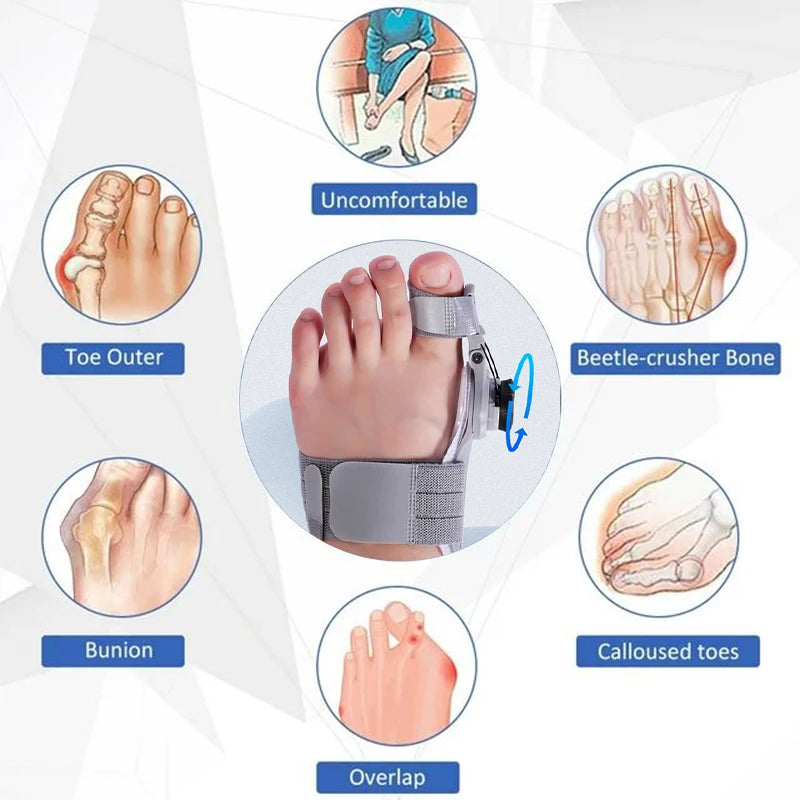Unisex Bunion Corrector with Rotatable Toe Separator