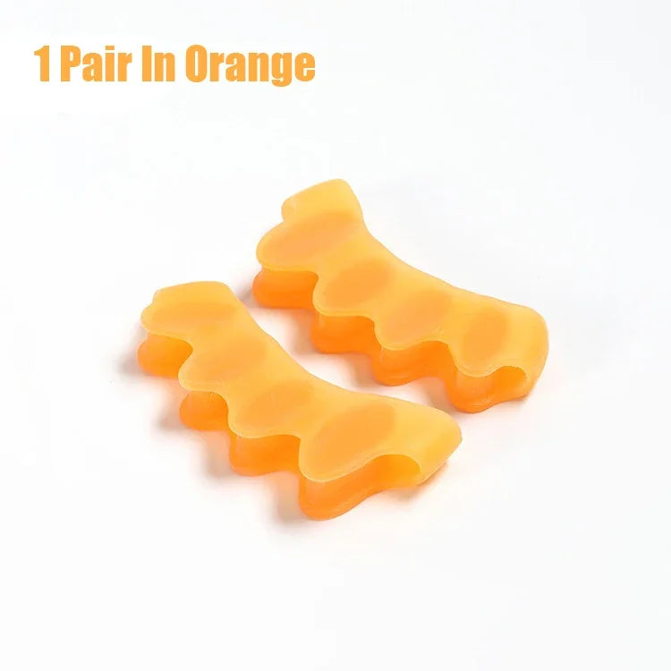 Toe Separators for Bunion and Plantar Fasciitis Relief 1 Pair Orange