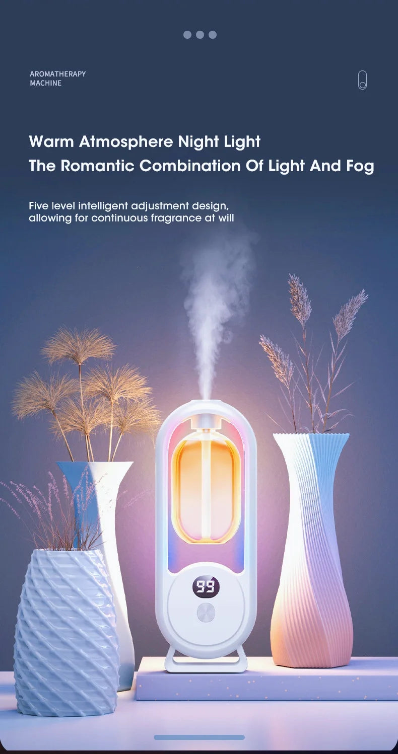 Smart essential oil diffuser, color luminous aromatherapy machine, car bedroom living room office aromatherapy machine
