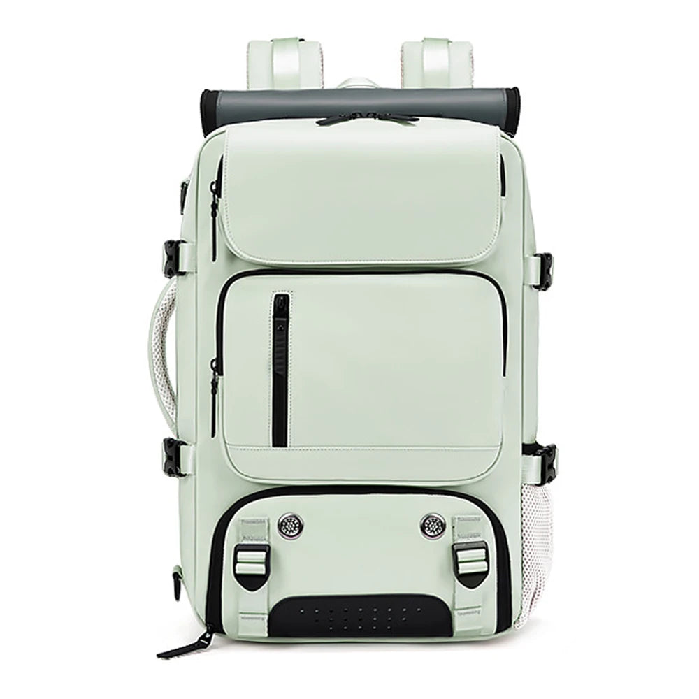 Large Travel Backpack with USB Charging and Shoe Compartment Mint Green8102