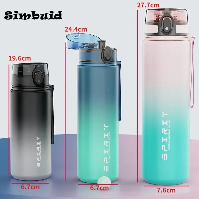 Large Capacity Sports Water Bottle with Leak-Proof Lid
