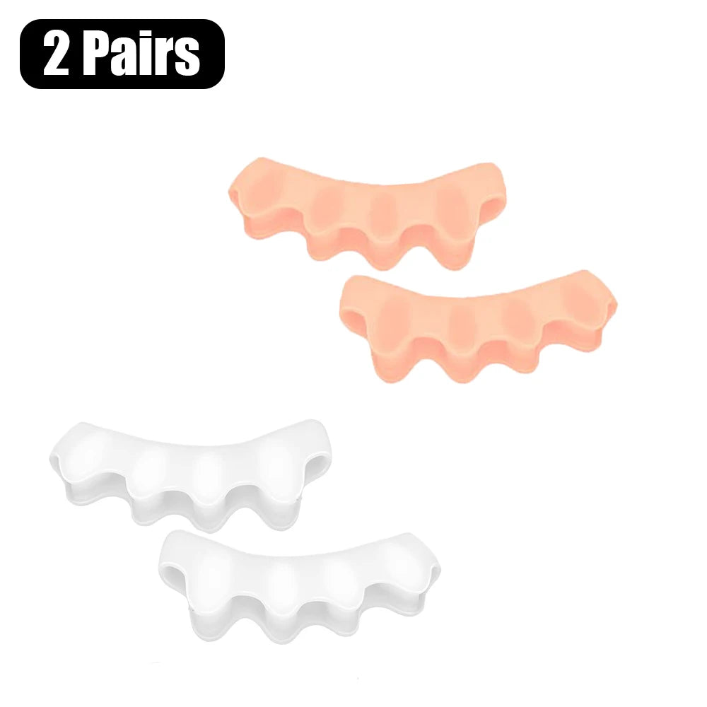Toe Separators for Bunion and Plantar Fasciitis Relief 2 Pairs-A