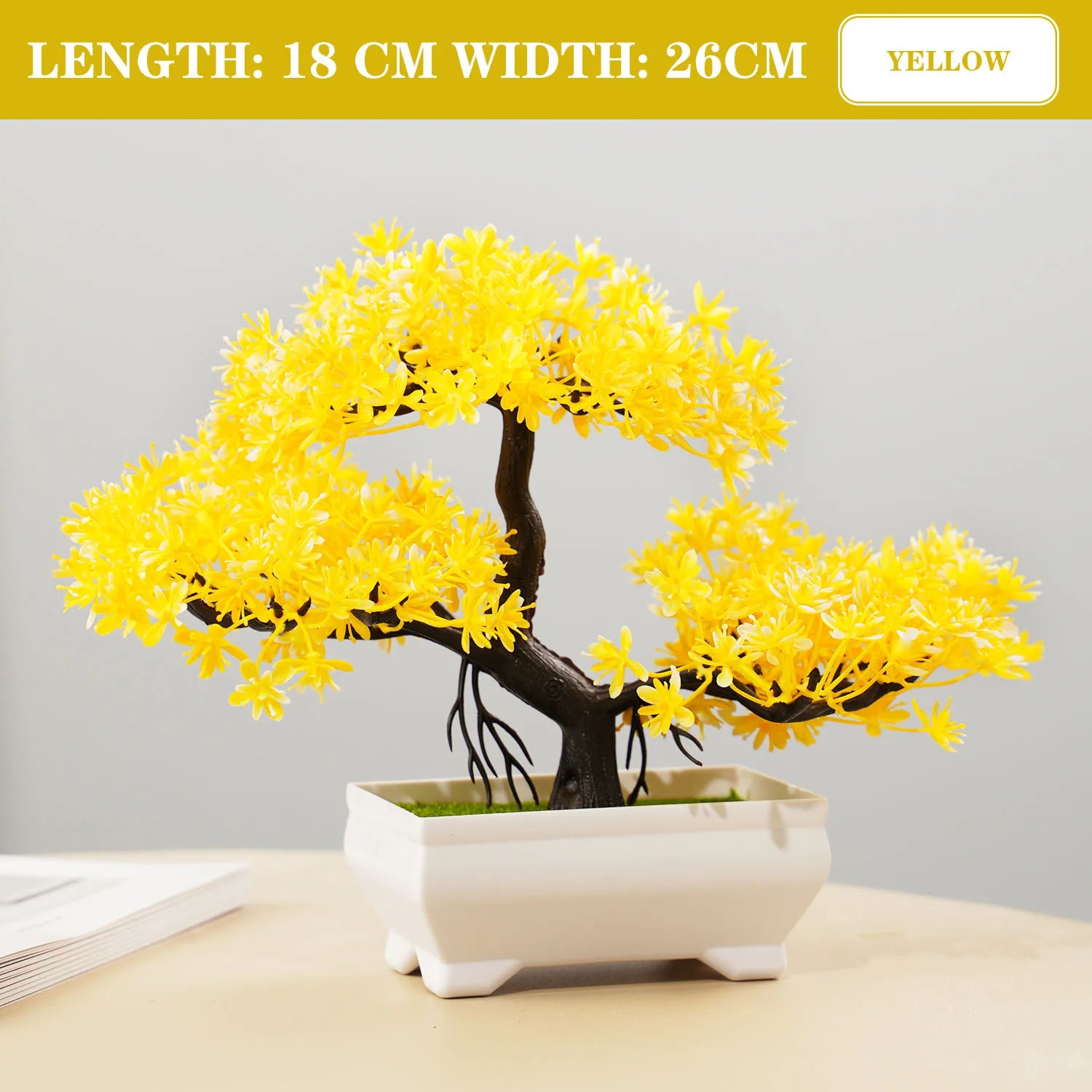 Artificial Plants Bonsai Small Tree Simulation Pot Plants Fake Flowers Table Potted Ornaments for Hotel Garden Home Decor planta PJ28-07 with pot
