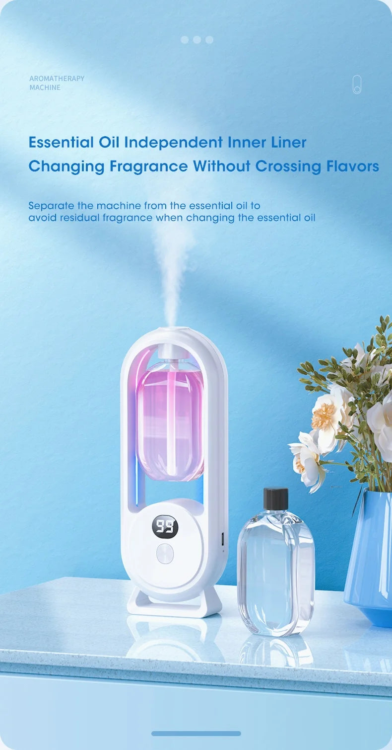 Smart essential oil diffuser, color luminous aromatherapy machine, car bedroom living room office aromatherapy machine