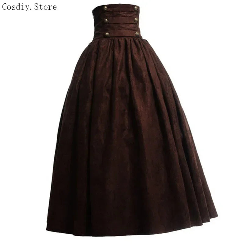 Renaissance Pleated Maxi Corset Skirt