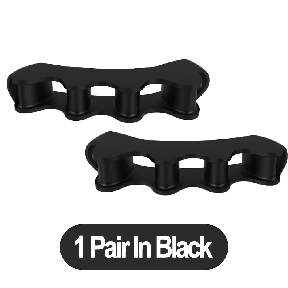 Toe Separators for Bunion and Plantar Fasciitis Relief 1 Pair Black
