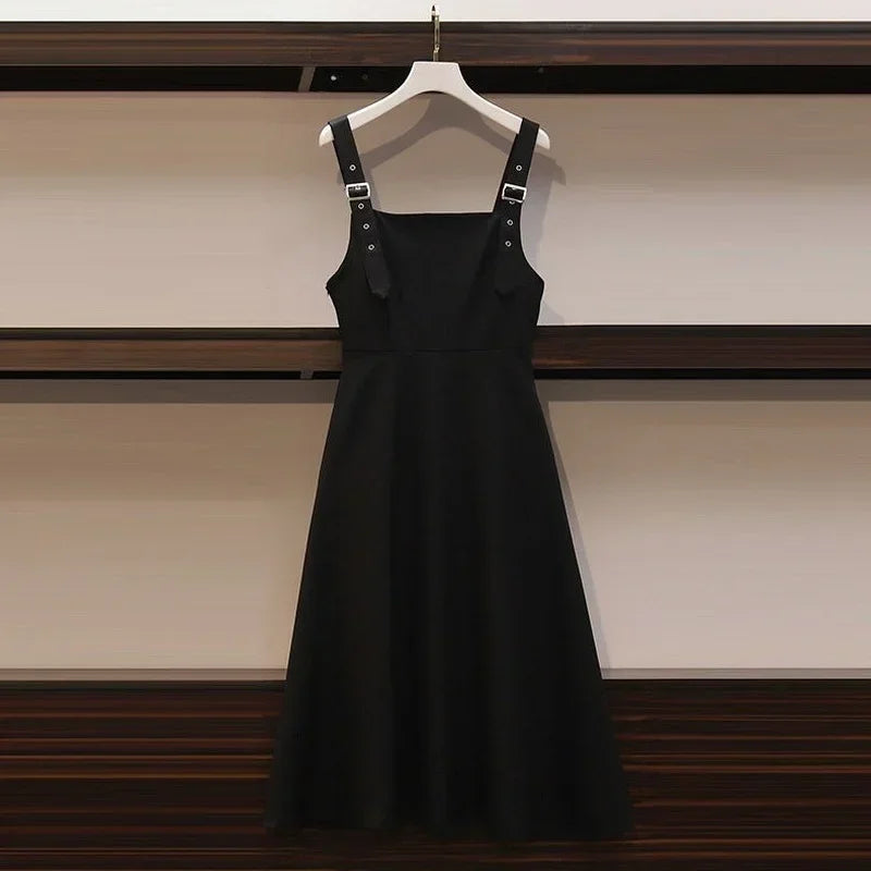 Women's Fashion Shirt and A-Line Dress Two-Piece Set dress