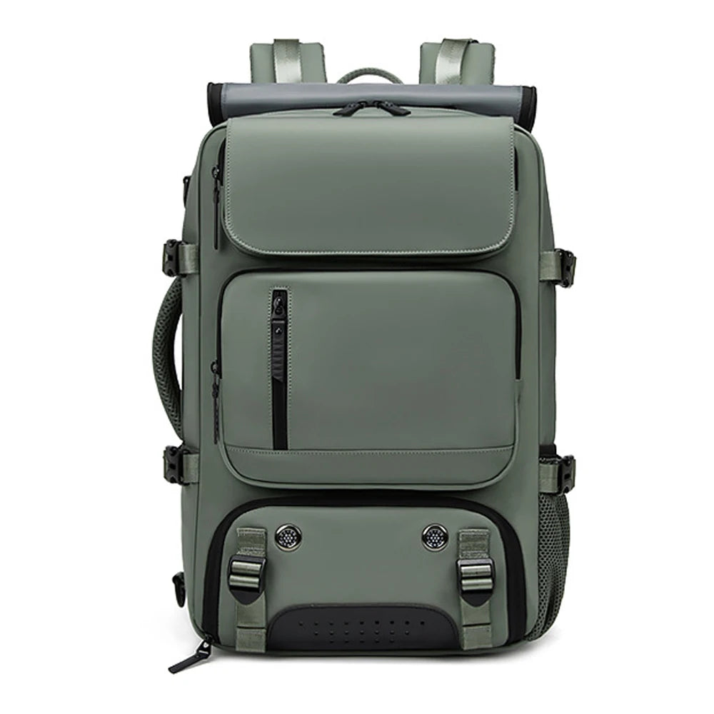 Large Travel Backpack with USB Charging and Shoe Compartment Army Green8102