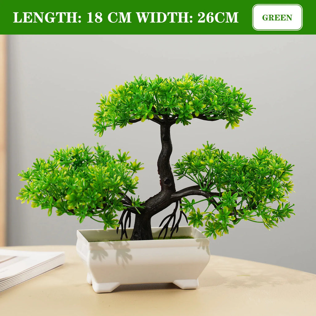 Artificial Plants Bonsai Small Tree Simulation Pot Plants Fake Flowers Table Potted Ornaments for Hotel Garden Home Decor planta PJ28-01 with pot