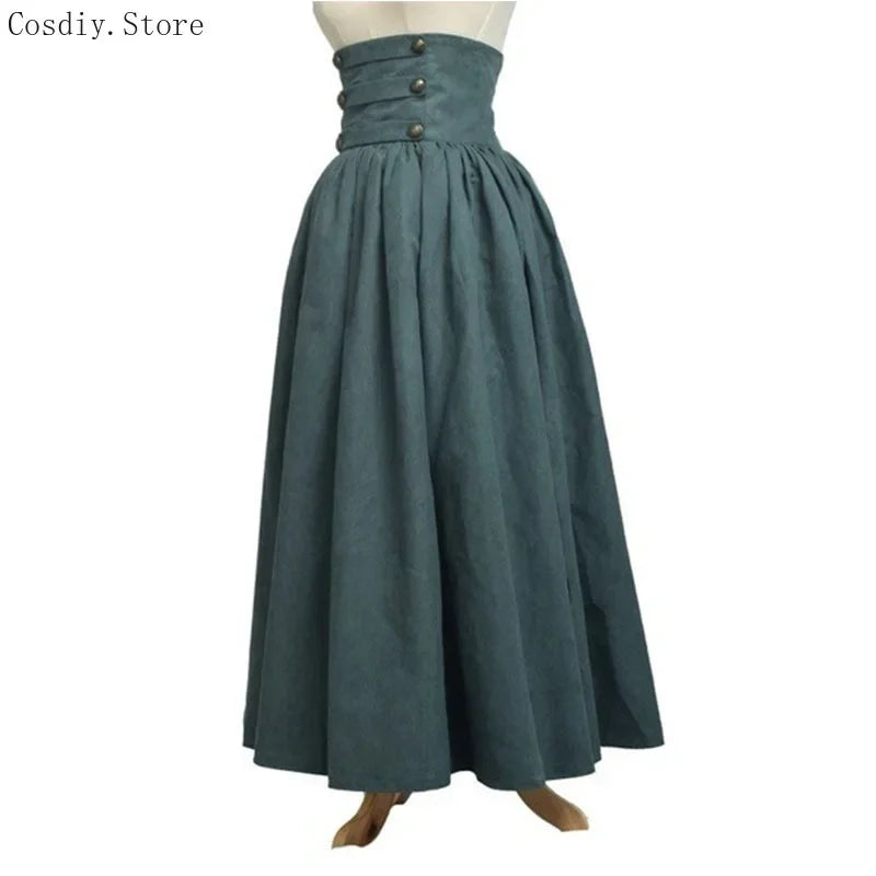 Renaissance Pleated Maxi Corset Skirt