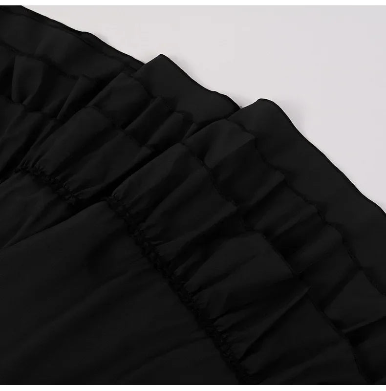 Vintage Steampunk Corset Skirt with Satin and Lace
