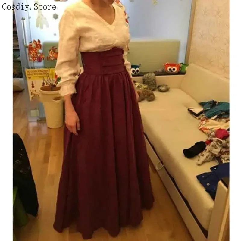 Renaissance Pleated Maxi Corset Skirt