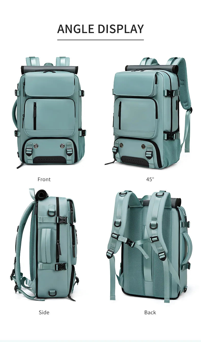 Large Travel Backpack with USB Charging and Shoe Compartment