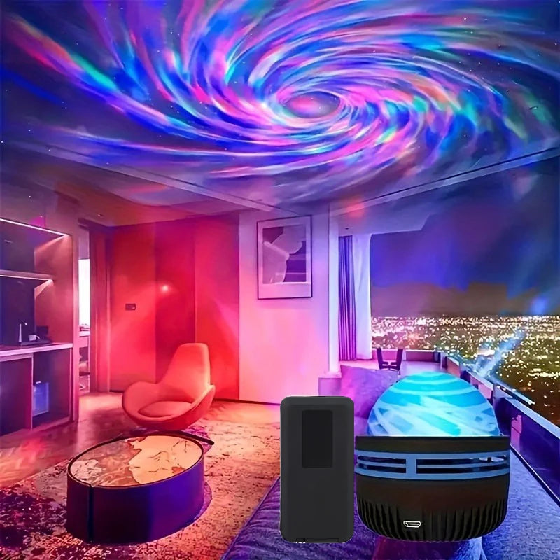 Star Spiral Night Light with Remote Control