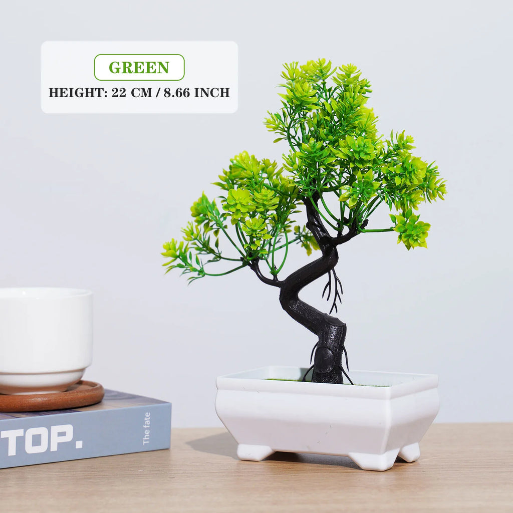 Artificial Plants Bonsai Small Tree Simulation Pot Plants Fake Flowers Table Potted Ornaments for Hotel Garden Home Decor planta PJ29-01 with pot
