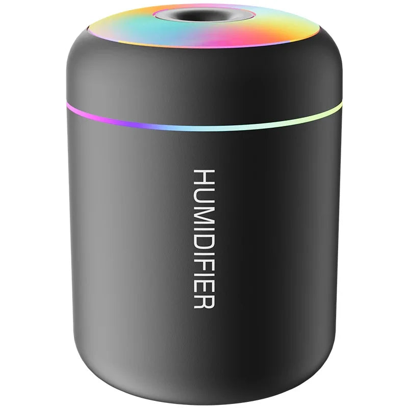 Mini USB Aroma Diffuser Humidifier with LED Lights black