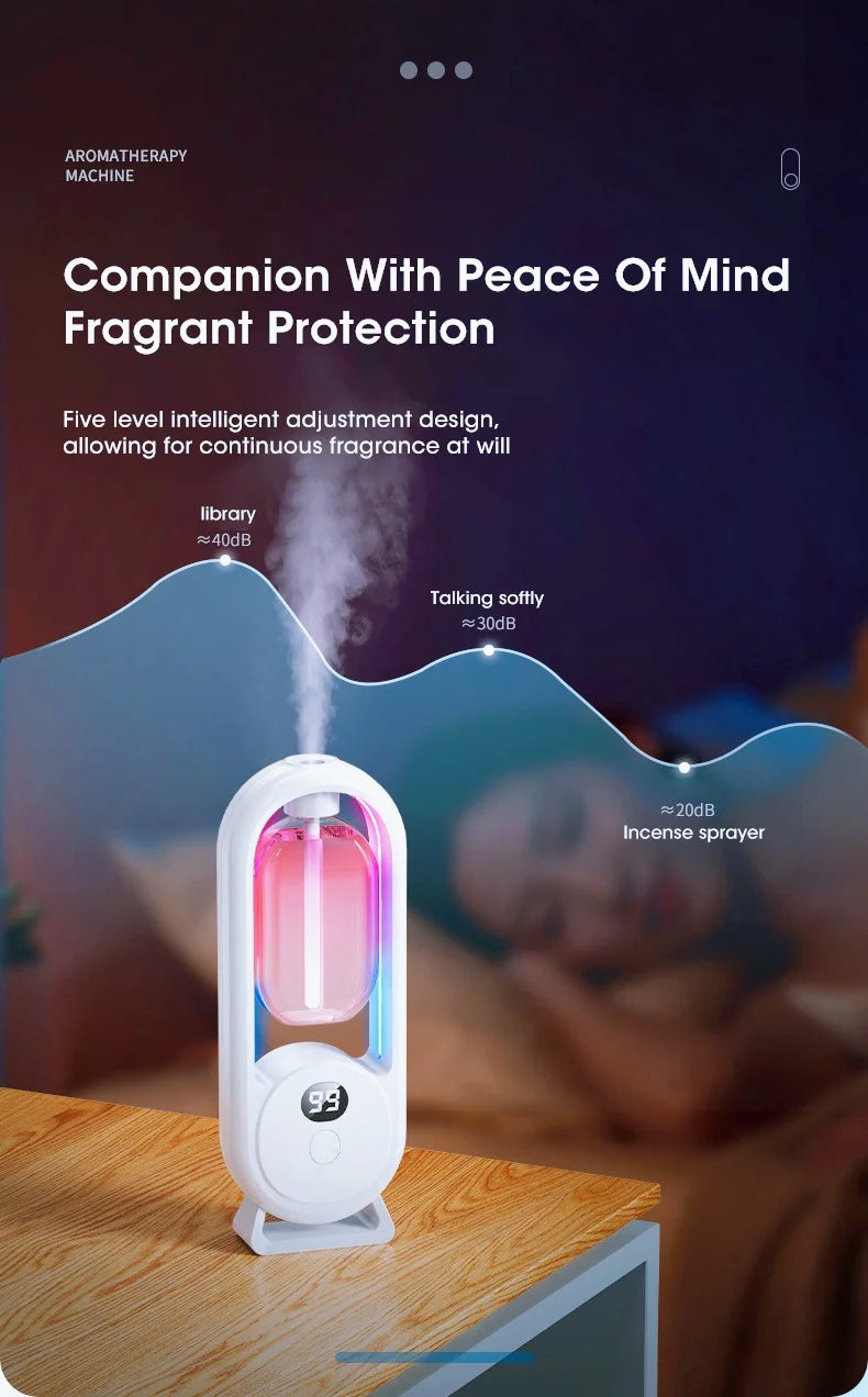 Smart essential oil diffuser, color luminous aromatherapy machine, car bedroom living room office aromatherapy machine
