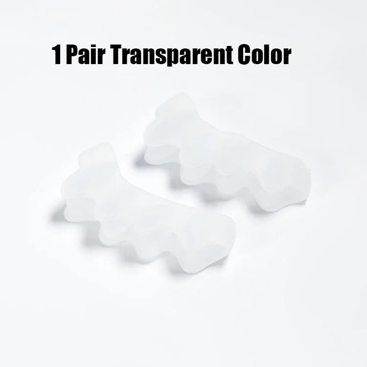 Toe Separators for Bunion and Plantar Fasciitis Relief 1 Pair Transparent