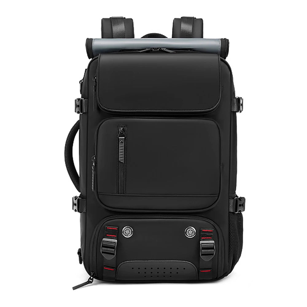 Large Travel Backpack with USB Charging and Shoe Compartment Black8102