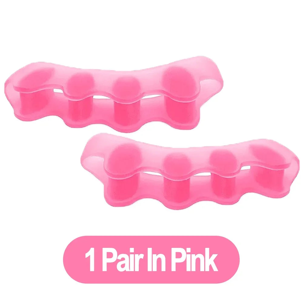 Toe Separators for Bunion and Plantar Fasciitis Relief 1 Pair Pink