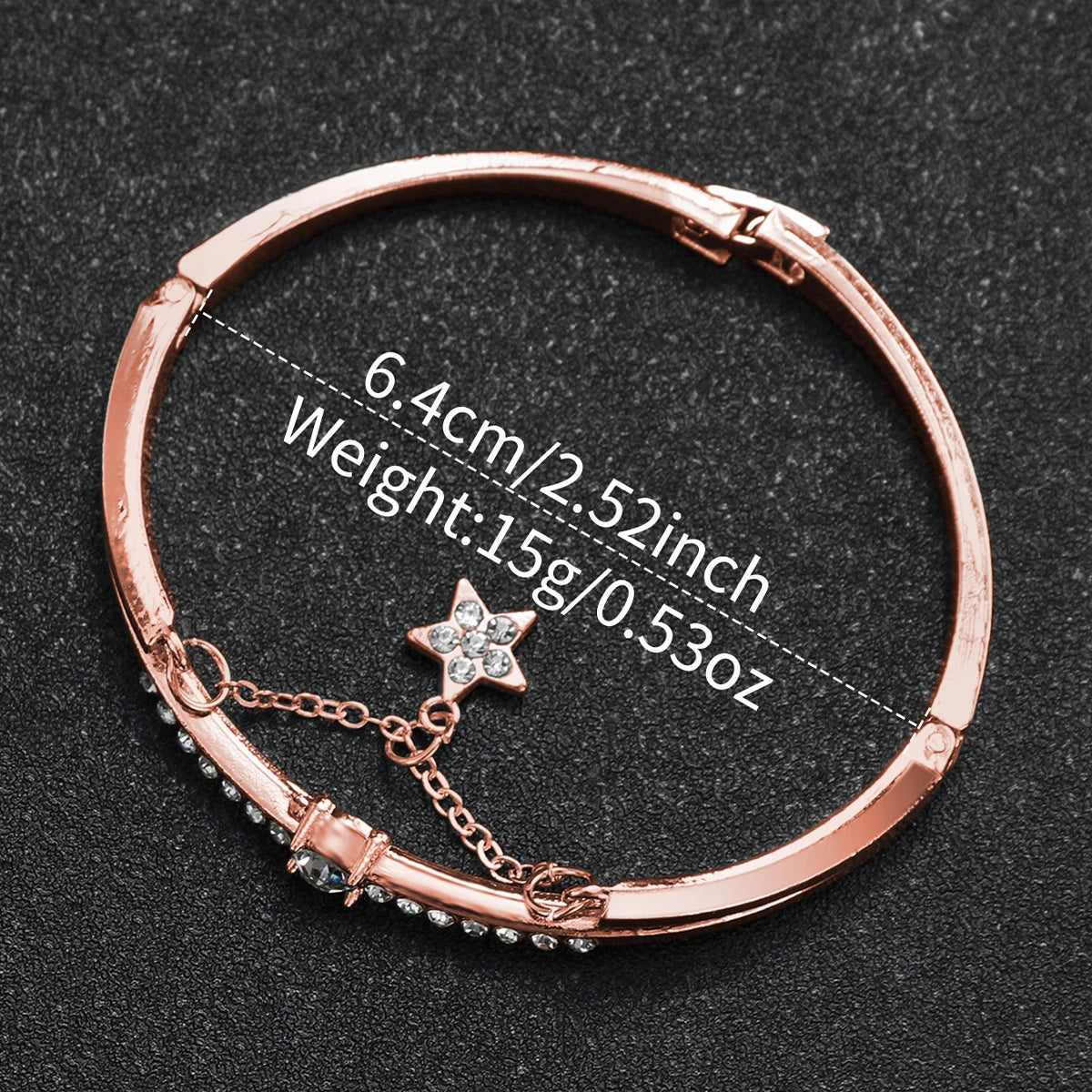 Women's Flower Dial Quartz Watch & Star Bracelet Set