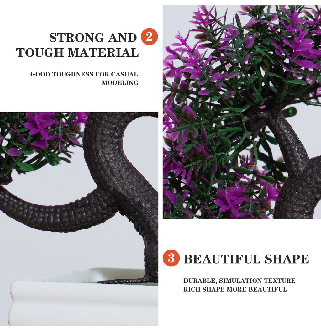 Artificial Plants Bonsai Small Tree Simulation Pot Plants Fake Flowers Table Potted Ornaments for Hotel Garden Home Decor planta