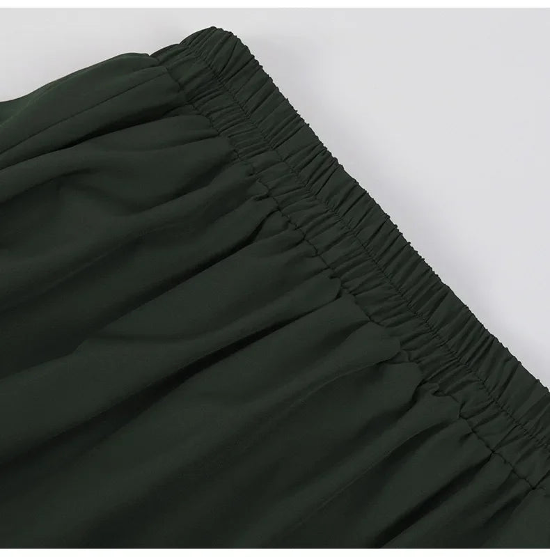 Vintage Steampunk Corset Skirt with Satin and Lace