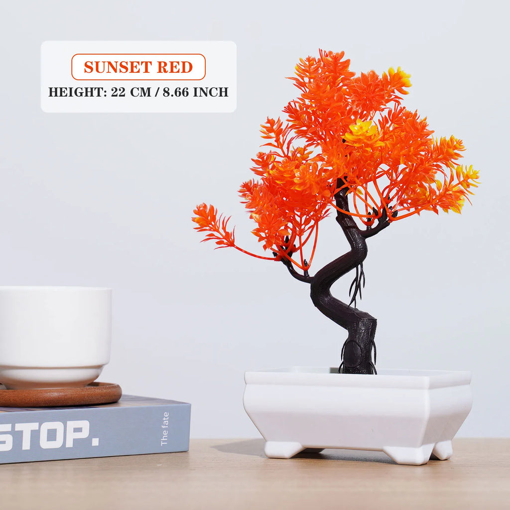 Artificial Plants Bonsai Small Tree Simulation Pot Plants Fake Flowers Table Potted Ornaments for Hotel Garden Home Decor planta PJ29-05 with pot