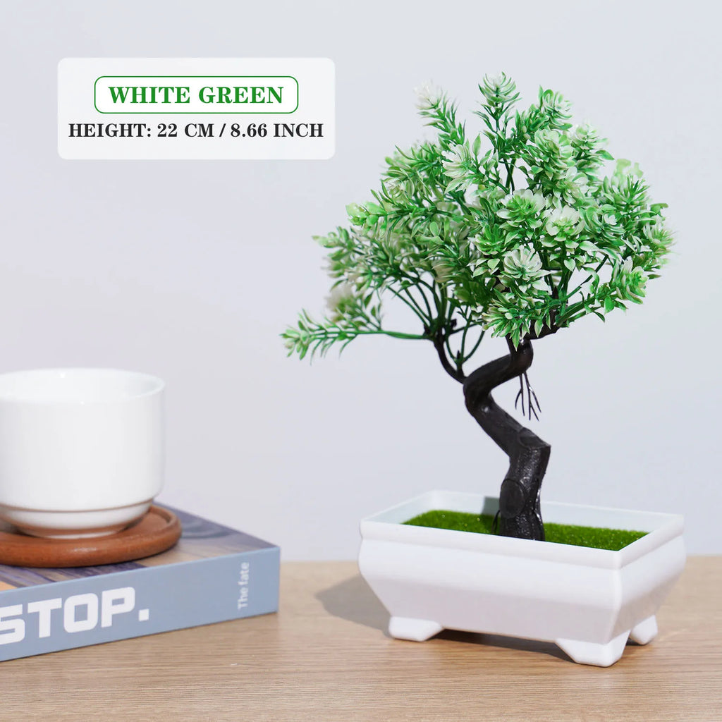 Artificial Plants Bonsai Small Tree Simulation Pot Plants Fake Flowers Table Potted Ornaments for Hotel Garden Home Decor planta PJ29-07 with pot