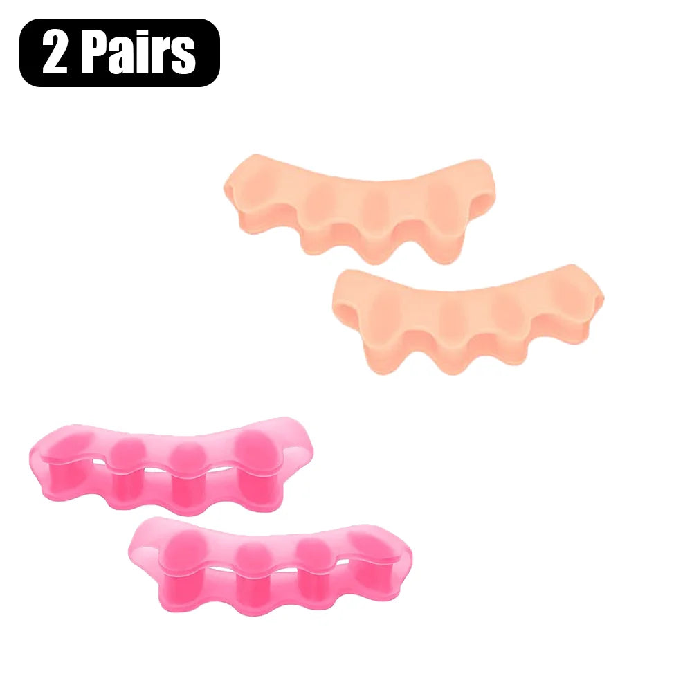 Toe Separators for Bunion and Plantar Fasciitis Relief 2 Pairs-D