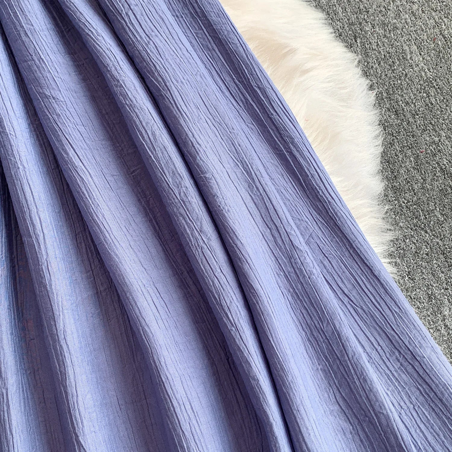 Elegant Pleated One Shoulder Dress - Women's Waist Cinching Line Long Dress